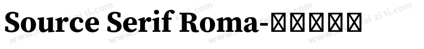 Source Serif Roma字体转换